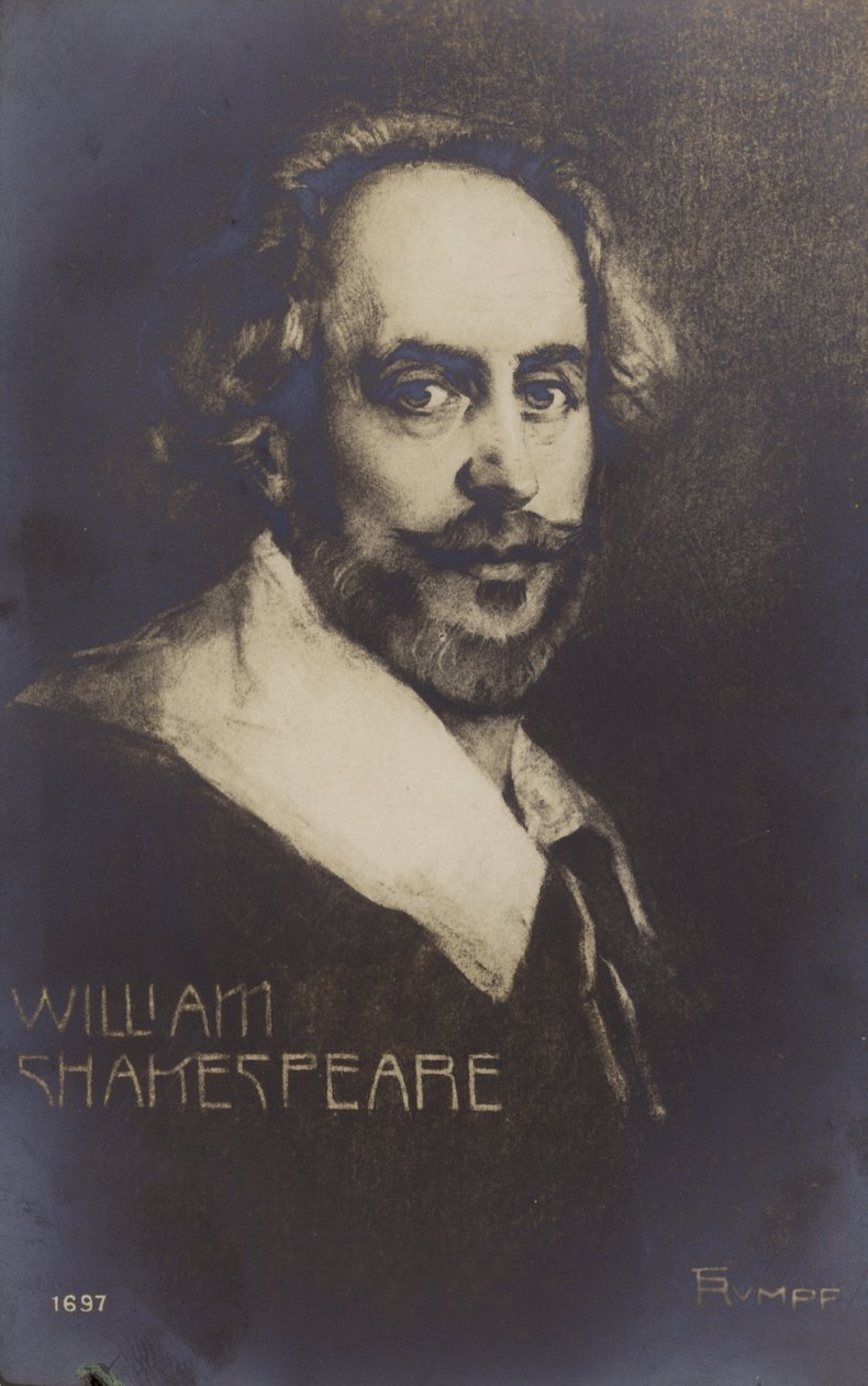 William Shakespeare (1564-1616 körül), angol drámaíró és költő (litho) alkotó: English School