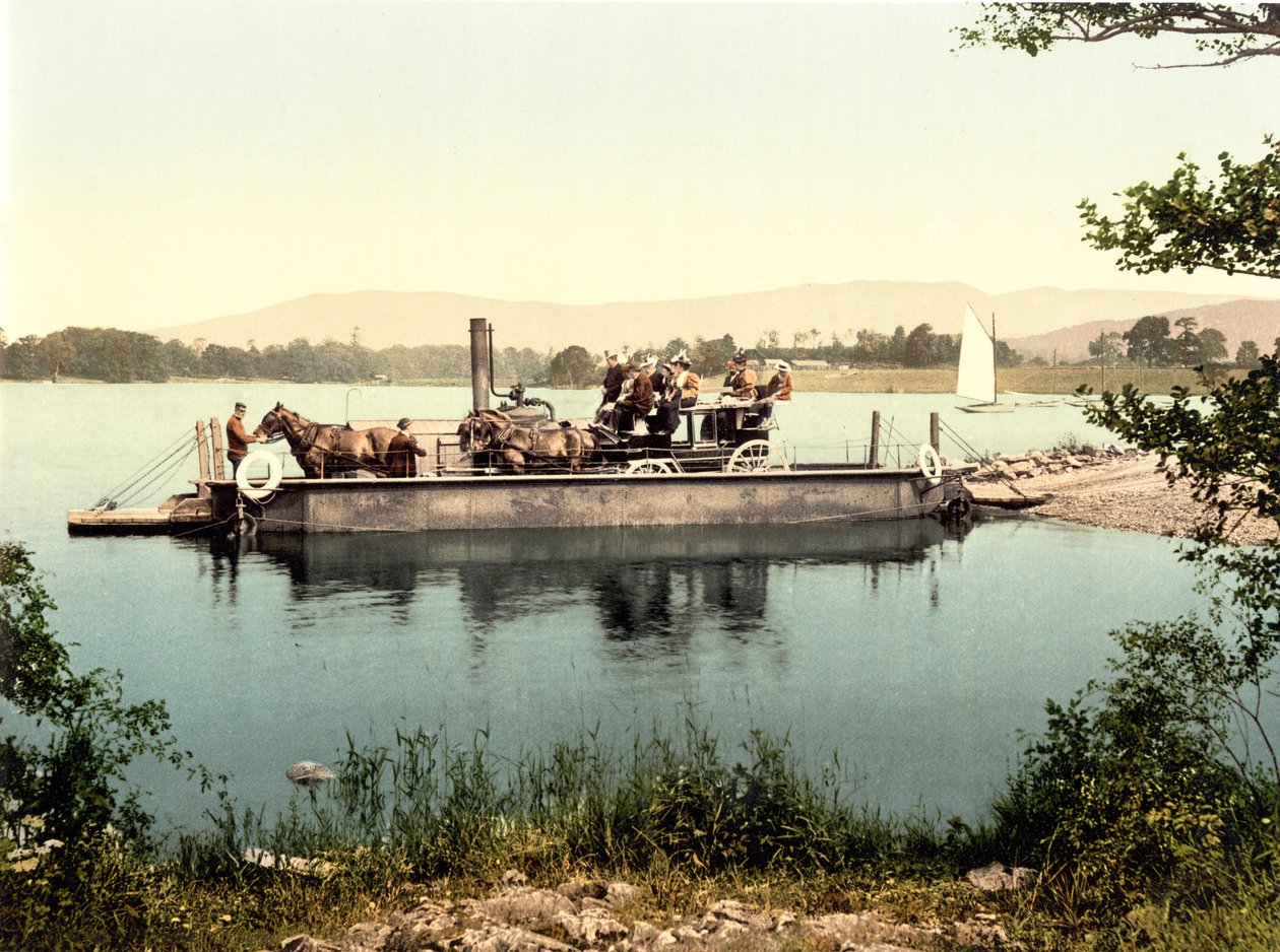 Windermere Steam Ferry (kézzel színezett fotó) alkotó: English School