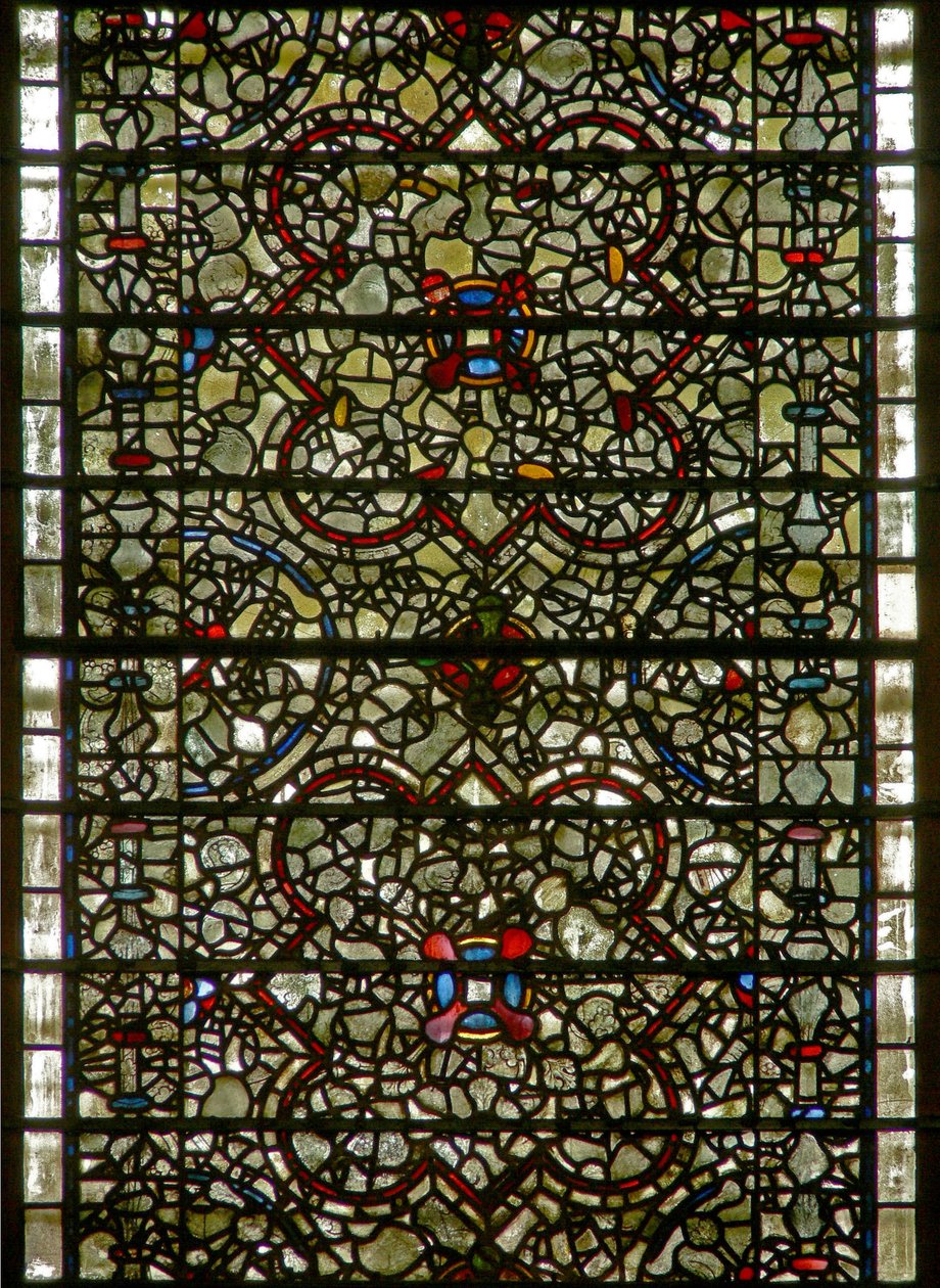 Ablak Five-Sisters grisaille-t ábrázolva alkotó: English School