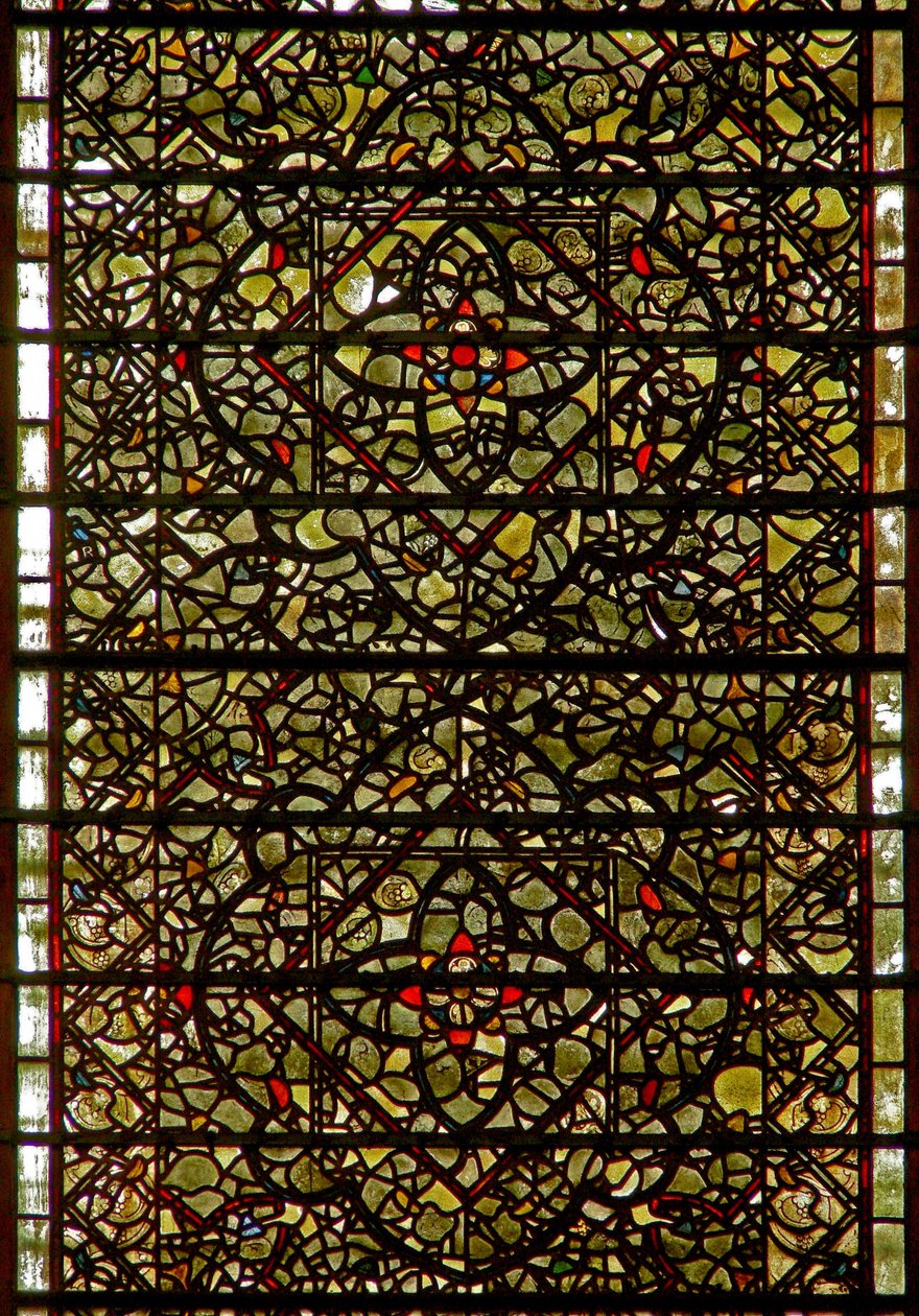Ablak Five-Sisters grisaille-t ábrázolva alkotó: English School
