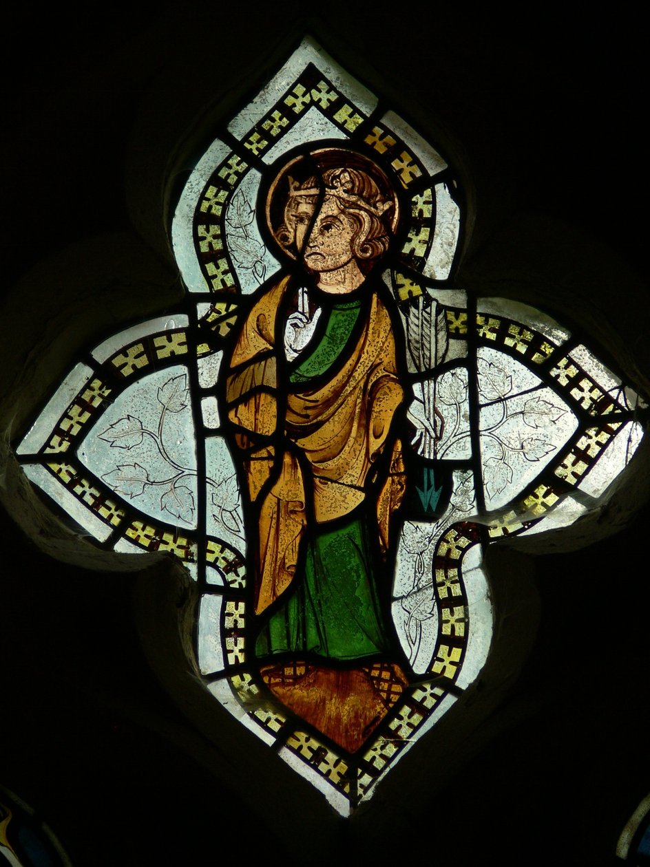 St Edmundot ábrázoló N1 ablak alkotó: English School