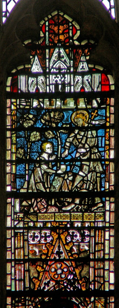 A c6-7 ablak egy feltámadási jelenetet ábrázol: Noli Me Tangere alkotó: English School