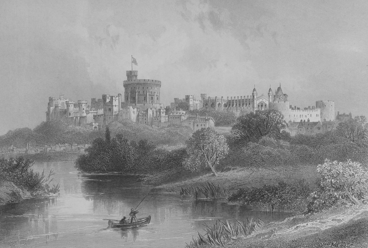 Windsori kastély, Thomas Milner tiszteletes The Gallery of Geography című könyvéből, 1880 körül alkotó: English School