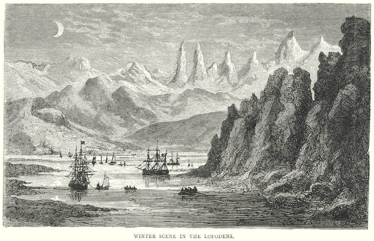 Téli jelenet a Lofodensben (metszet) alkotó: English School