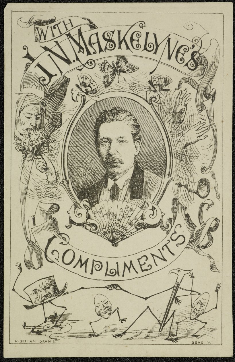 J. N. Maskelyne bókjával, 1875 körül (metszet) alkotó: English School