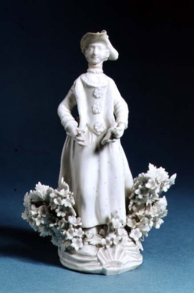 Egy sporttárs worcesteri figurája, festetlen, 18. század végi (porcelán) alkotó: English School