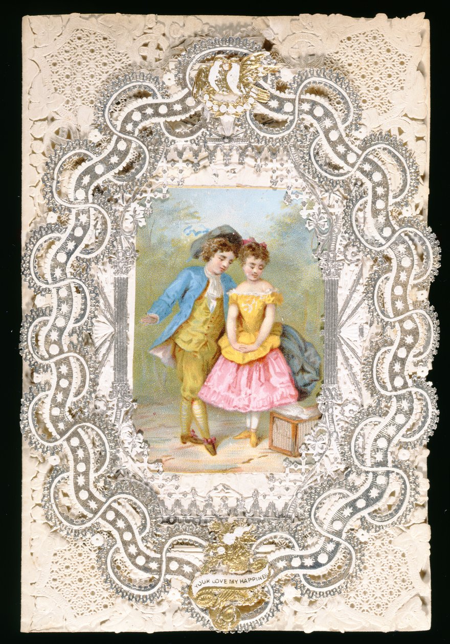 Your Love My Happiness, Valentin-kártya, 1870 körül (színes litho papíron) alkotó: English School