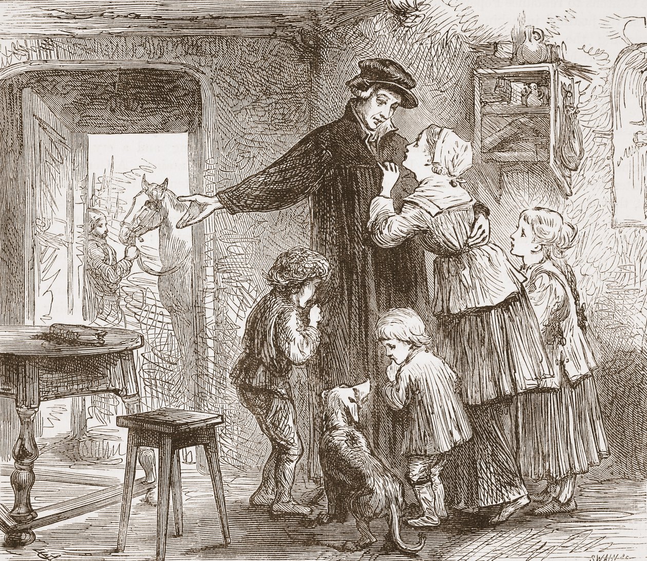 Zwingle, hogy csatlakozzon a hadsereghez, illusztrációja James Aitken Wylie (1808-1890) A protestantizmus története című könyvéből, pub. 1878 alkotó: English School