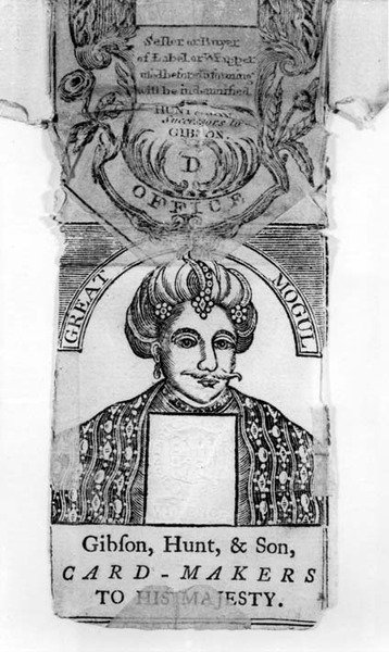 Nagy Mogul játékkártya burkolólap, Gibson, Hunt és Sons, kártyakészítők készítette Őfelségének alkotó: English School English School