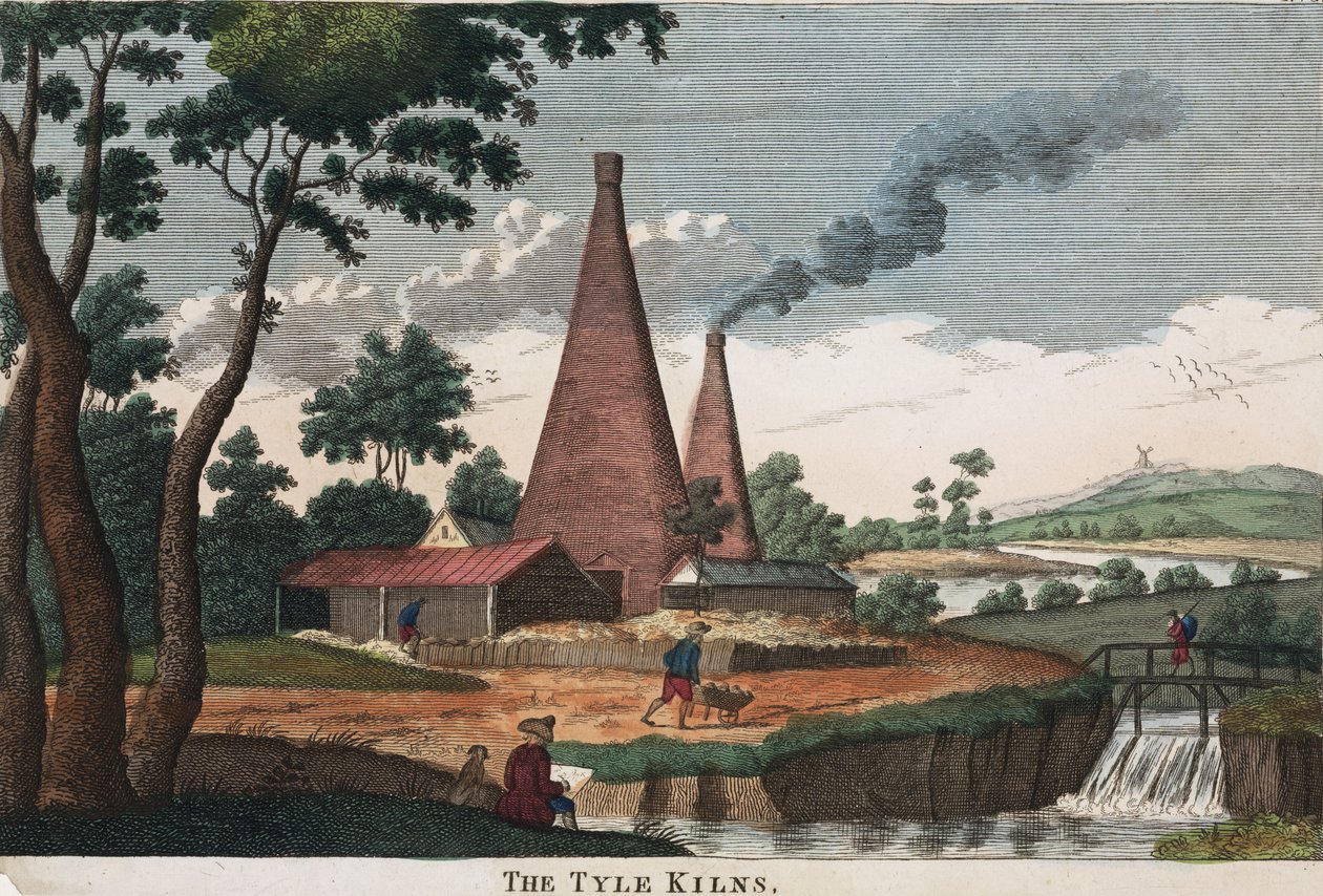 Tyle-kemencék, 1780-1830 (kézzel színezett rézkarc) alkotó: English School English School