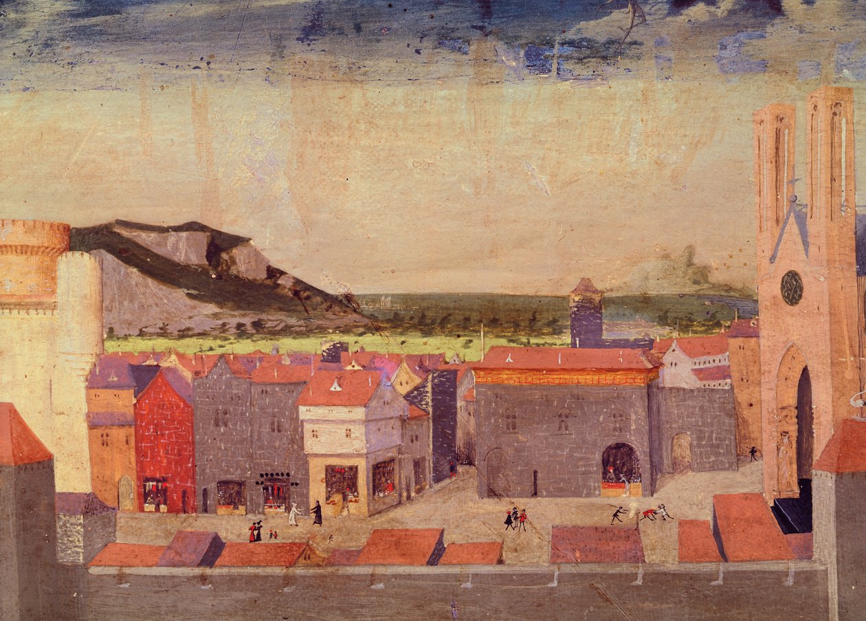 A Chartreuse du Val de Bénédiction, a köztér, részlet a Szűzanya koronázásáról, 1453-54 alkotó: Enguerrand Quarton