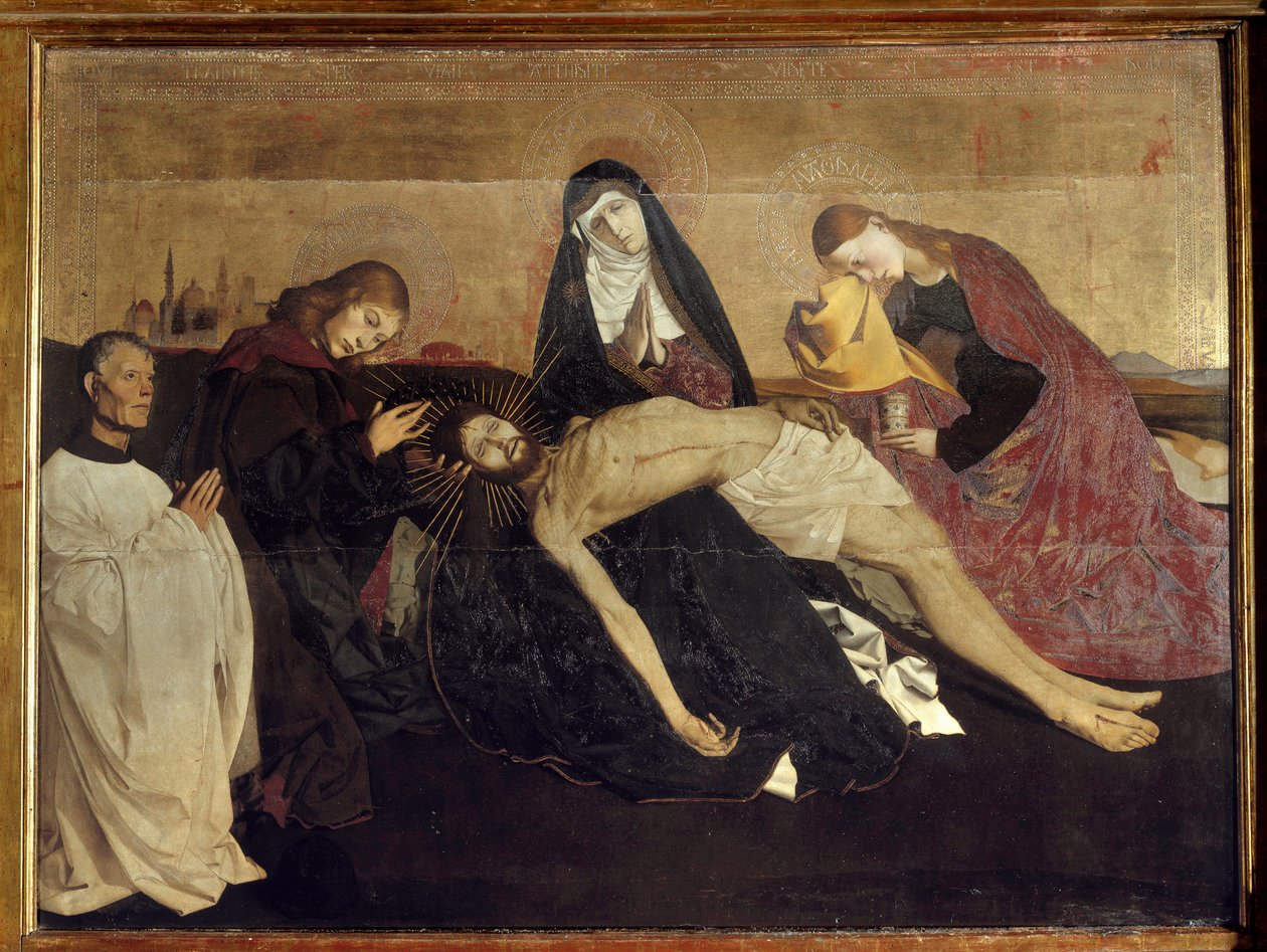 A Villeneuve les Avignon Pieta. Enguerrand Quarton festménye (1410-1462) alkotó: Enguerrand Quarton