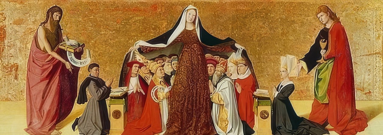 Madonna védőköpeny. 1452 alkotó: Enguerrand Quarton