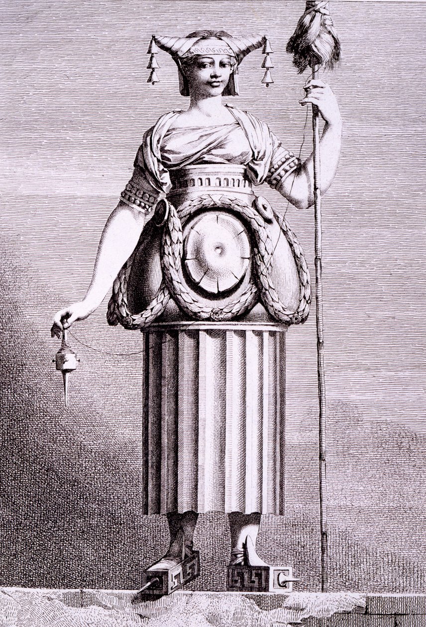 Görög pásztorlány, Benigno Bossi metszete, a "Masquerade à la Grecque" című, 1771-ben megjelent műből. alkotó: Ennemond Alexandre Petitot