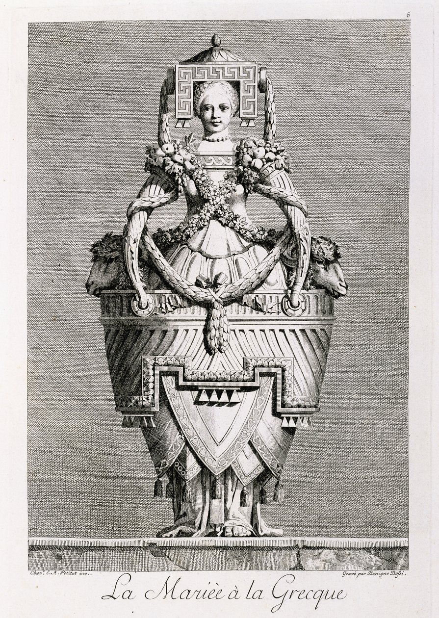 A menyasszony görög stílusban, a Mascarade a la Grecque-ből alkotó: Ennemond Alexandre (after) Petitot