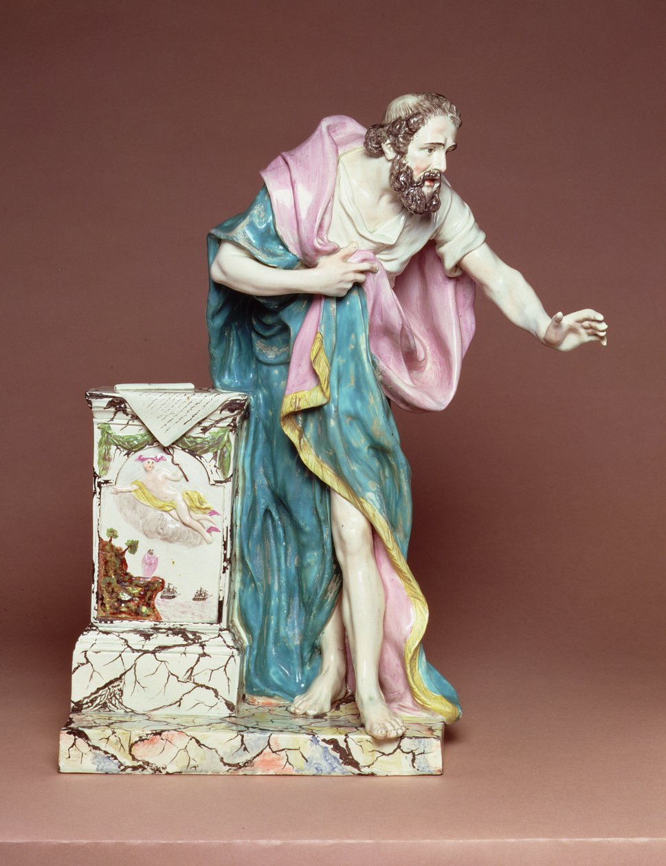 Démoszthenész figurája, Burslem, Staffordshire, 1790 körül (ólommázas agyagedény) alkotó: Enoch Wood