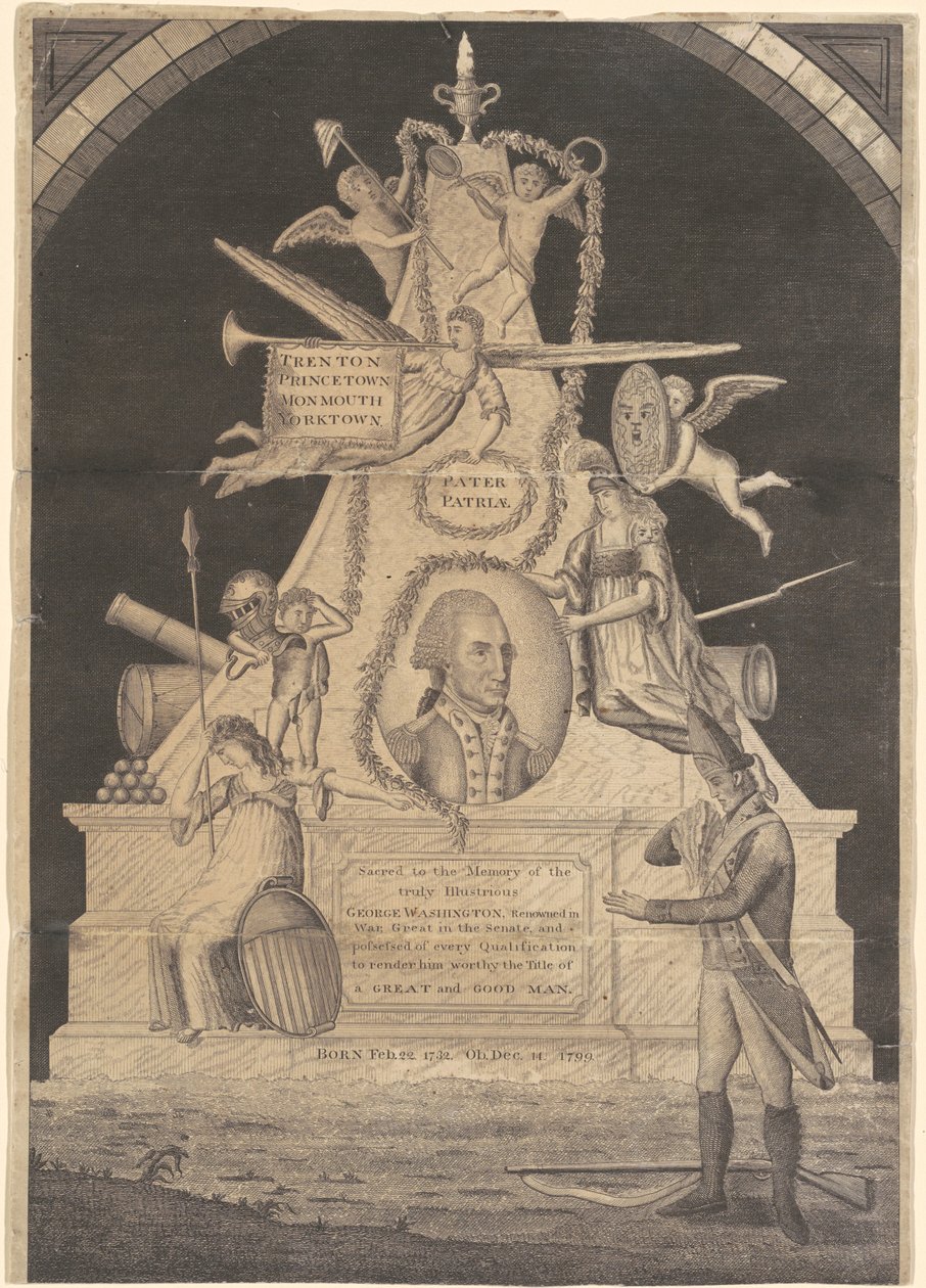 George Washington emlékműve alkotó: Enoch G. Gridley, after John Coles, Jr.