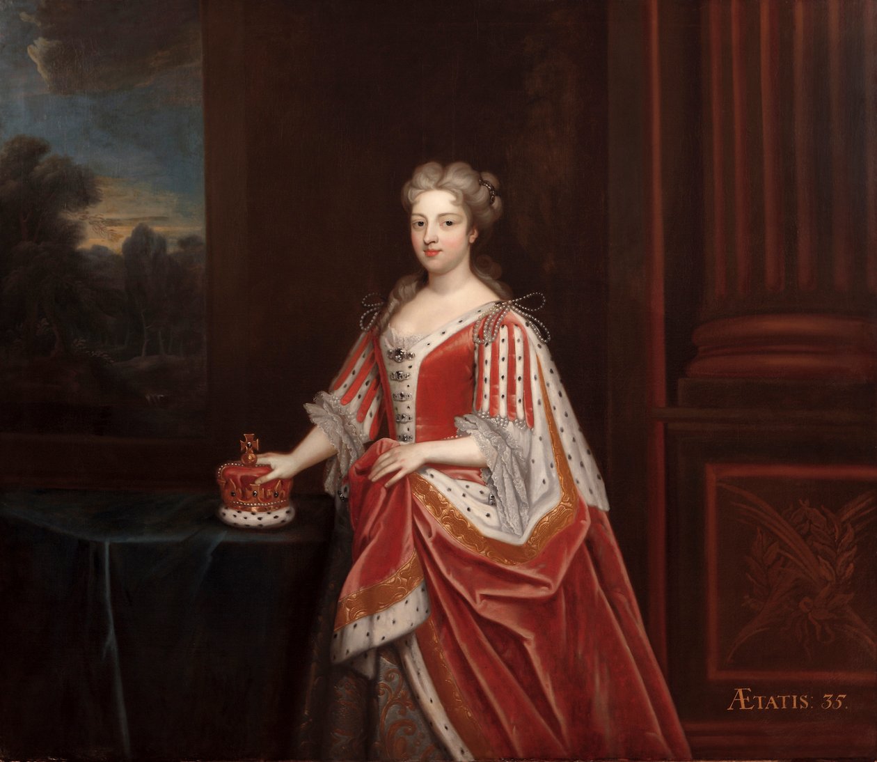 Caroline Wilhelmina brandenburg-ansbachi királynő portréja, mint walesi hercegnő, 1720-as évek alkotó: Enoch Seeman