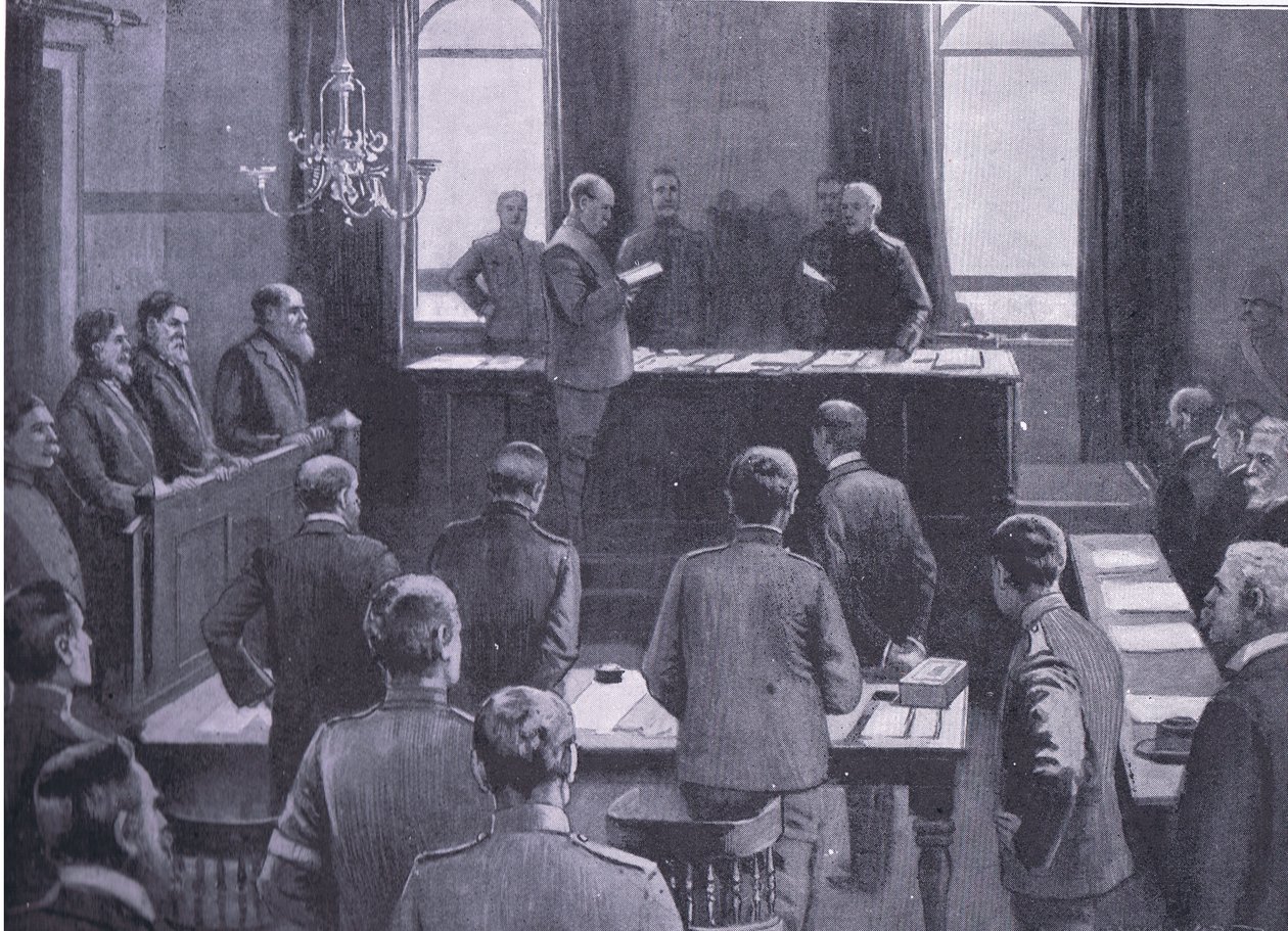 Árulási per Bloemfonteinben, a Pretoria után: A gerillaháborúból, amelyet a Harmsworth Bros Limited adott ki, 1901 alkotó: Enoch Ward