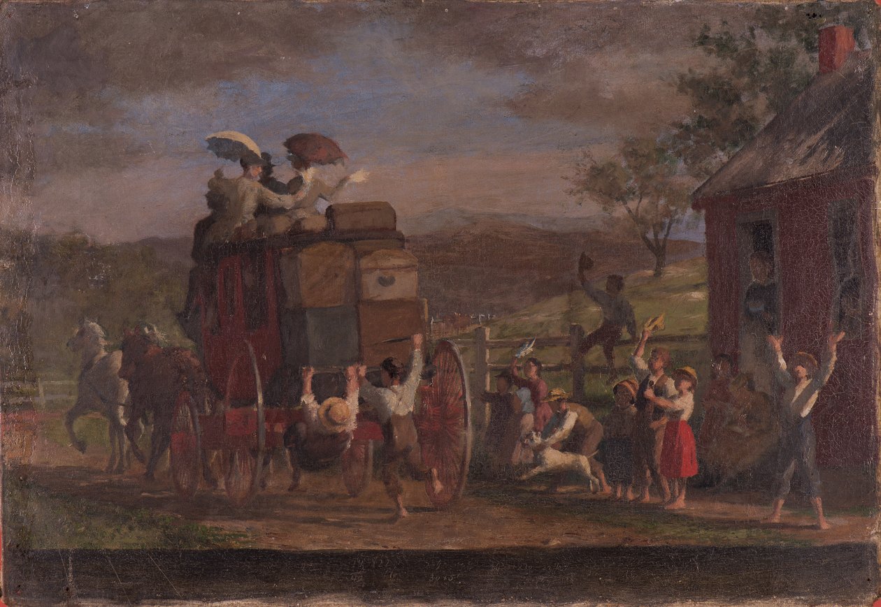 Tanulmány a Pemigewasett Coach számára, 1880-89 körül alkotó: Enoch Wood Perry