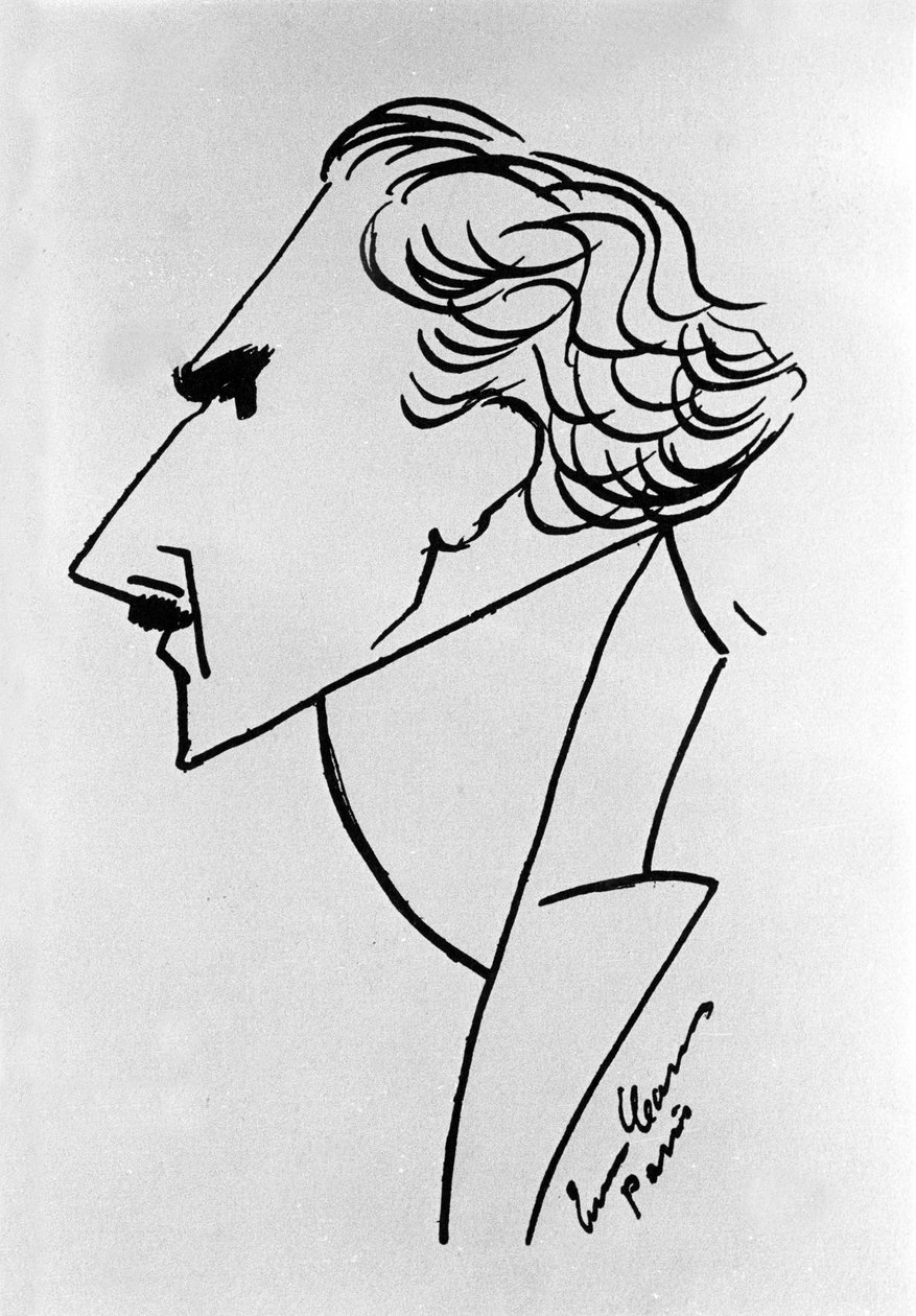 Arturo Toscanini (1867-1957) olasz karmester rajzfilmje. Enrico Caruso tenor rajza. 1908 kb. alkotó: Enrico Caruso