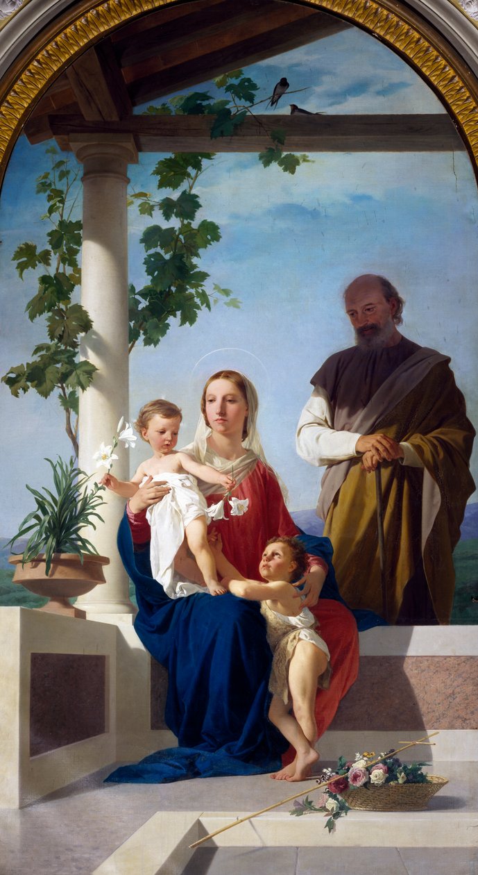 Szent Család, Enrico Pollastrini (1817-1876), Madonna della Stella szentélye, Montefalco, Umbria, Olaszország alkotó: Enrico Pollastrini