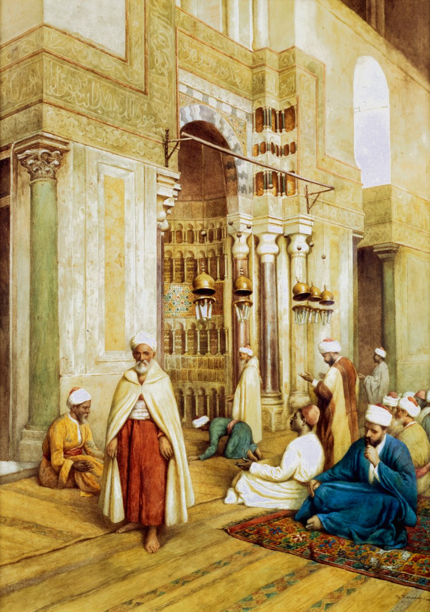„Imádók a mecsetben”, 1868-1938 alkotó: Enrico Tarenghi