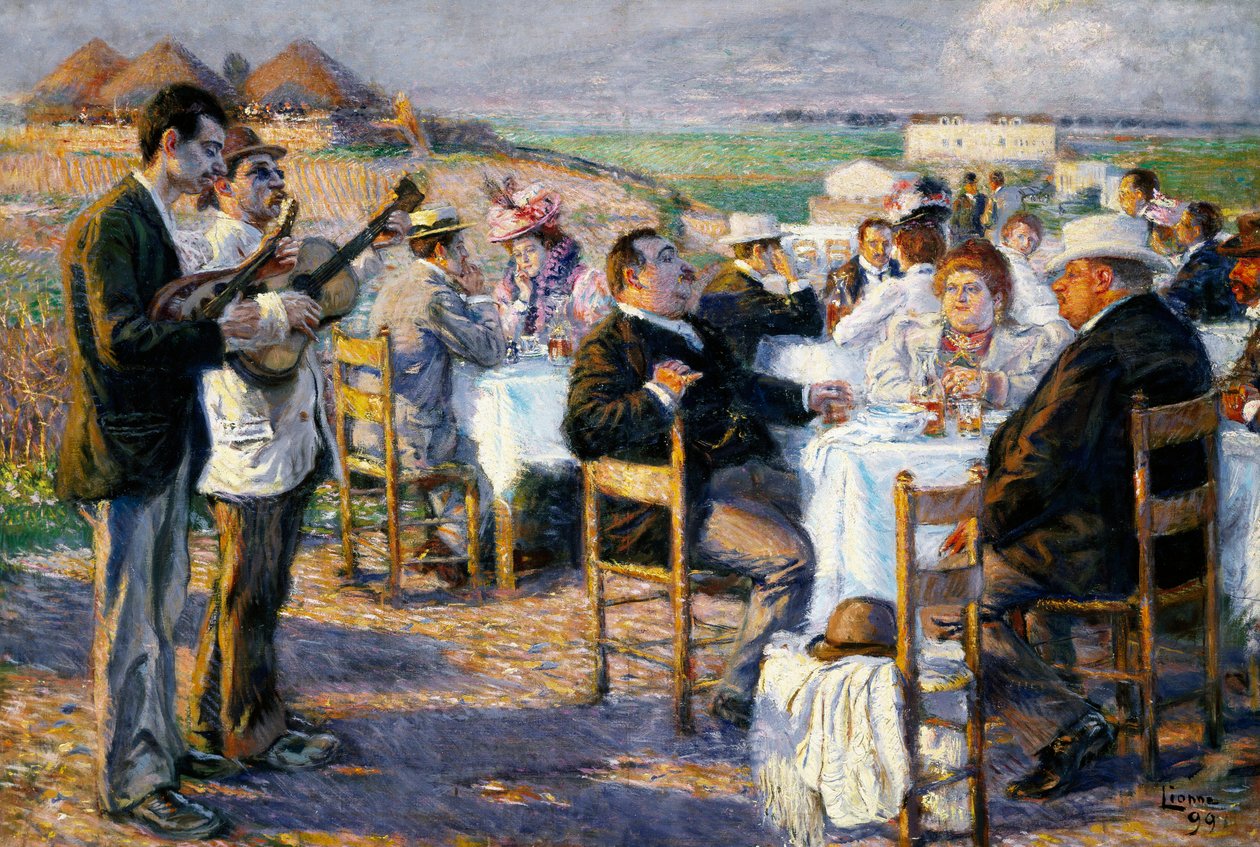 Kövér és vékony (1899, olaj, vászon) alkotó: Enrico della Lionne