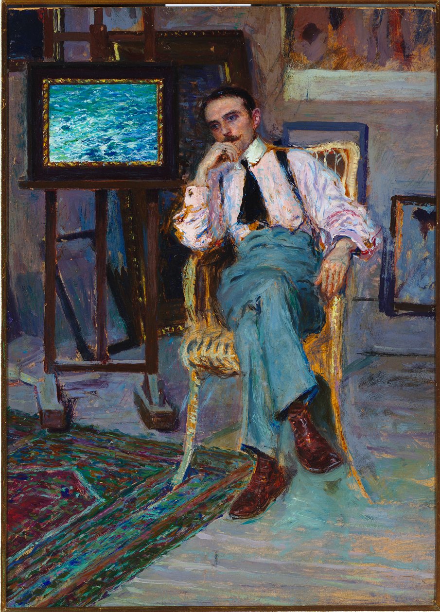 Antonio Discovolo festő portréja, 1903 alkotó: Enrico della Lionne