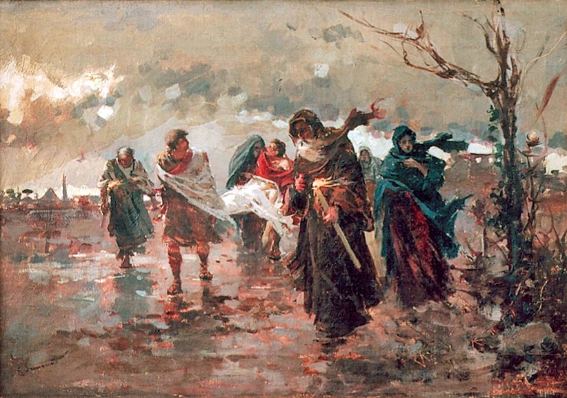 Szent Lőrinc temetése Szent Lőrinc temetése alkotó: Enrique Simonet