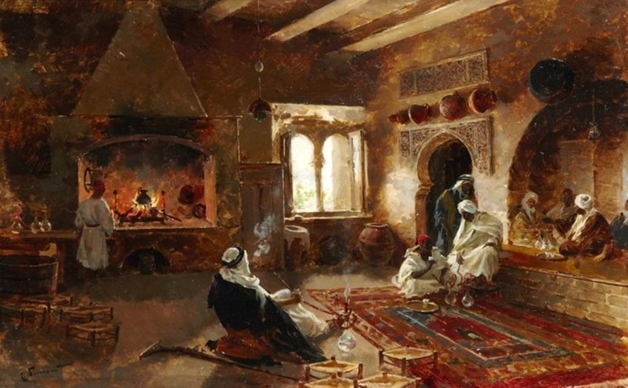 Shisha dohányzás a teáskannában alkotó: Enrique Simonet
