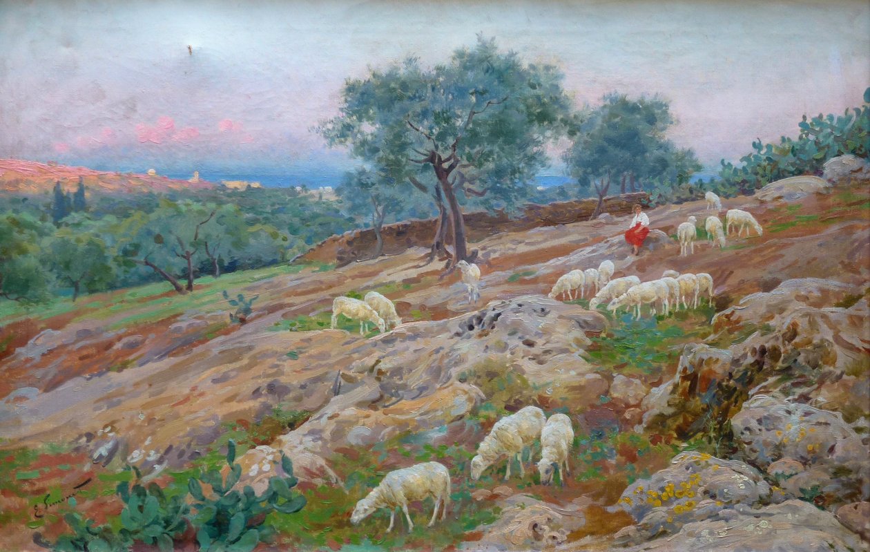 Rebano de ovejas Juhnyáj alkotó: Enrique Simonet