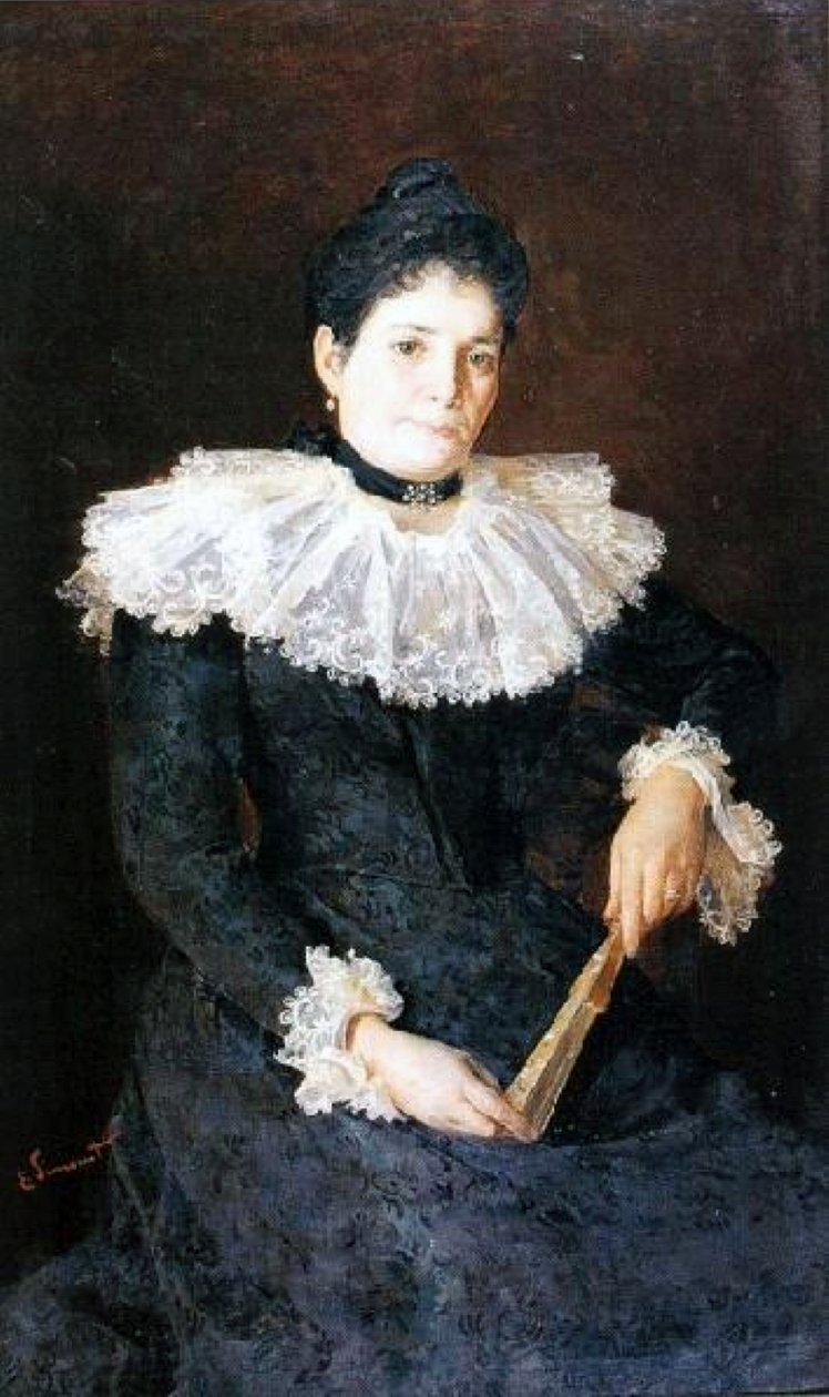 Egy hölgy portréja alkotó: Enrique Simonet