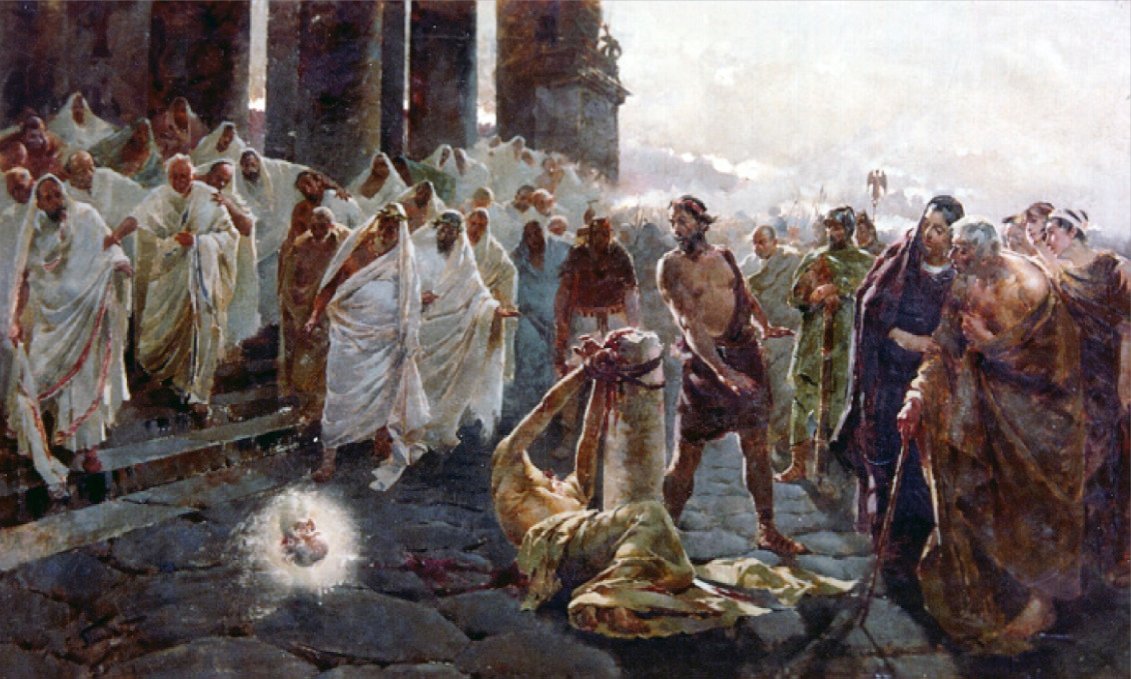 Vázlat Szent Pál lefejezéséről alkotó: Enrique Simonet