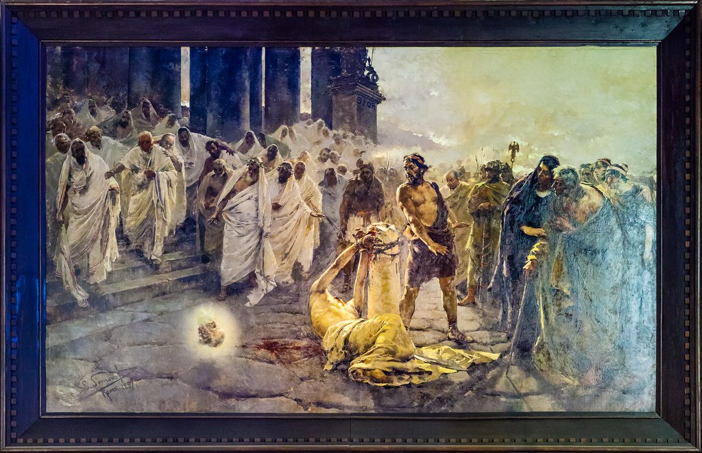 Szent Pál lefejezése alkotó: Enrique Simonet