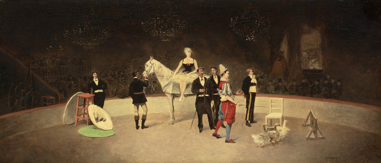 Cirkuszjelenet, 1890 körül alkotó: Enrique Atalaya González