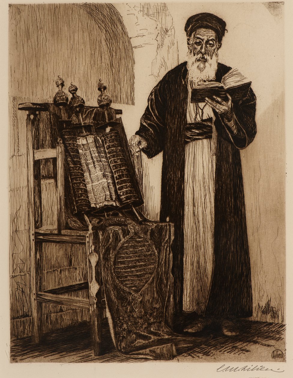 Szamaritánus főpap alkotó: Ephraim Moses Lilien