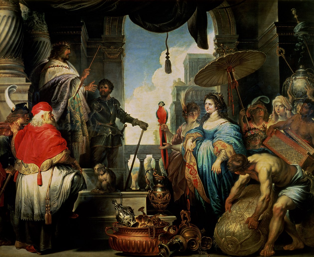Salamon és Sába királynője alkotó: Erasmus Quellinus II