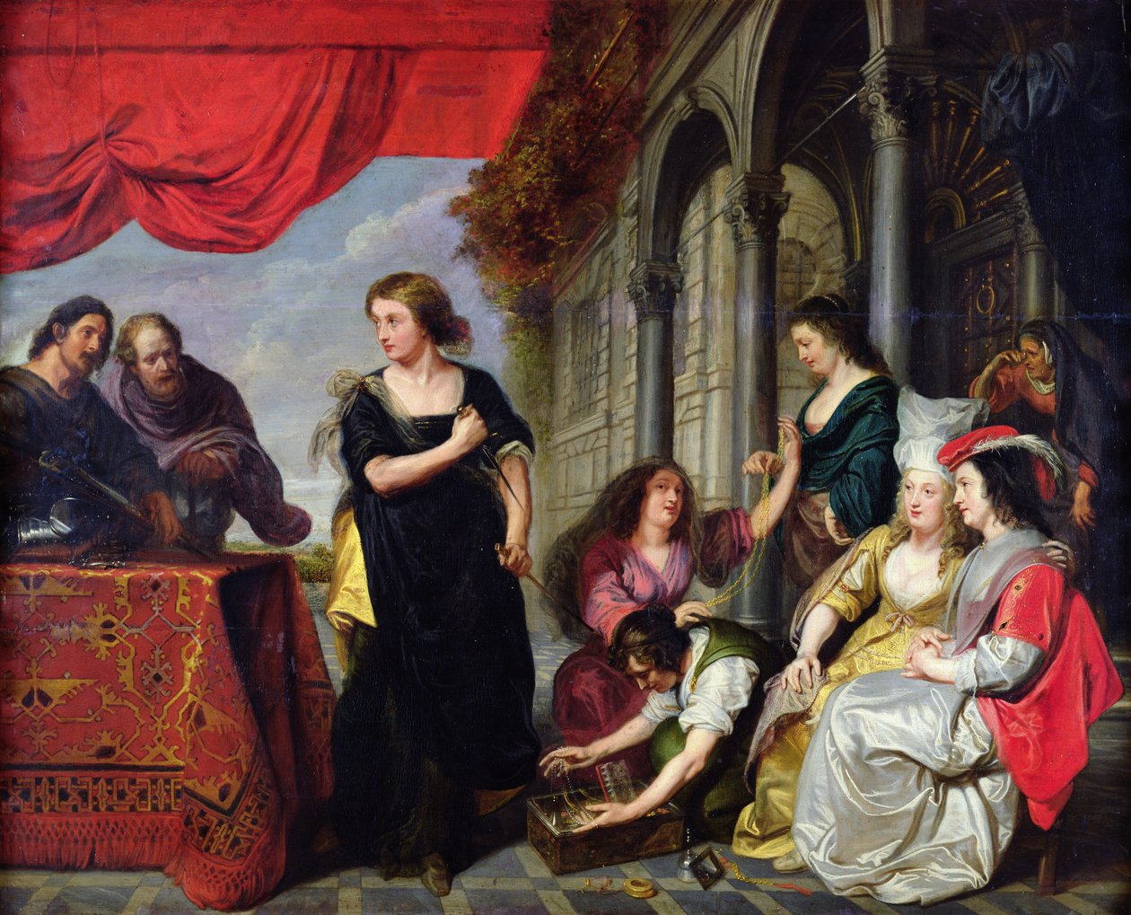 Ulysses a Lycomedesek között alkotó: Erasmus Quellinus II