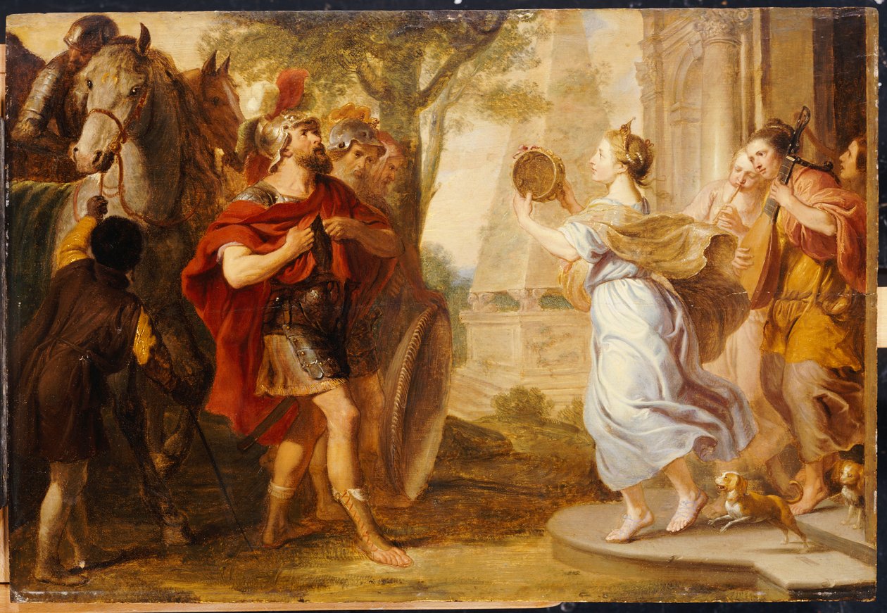 Jepthát a lánya köszöntötte alkotó: Erasmus Quellinus