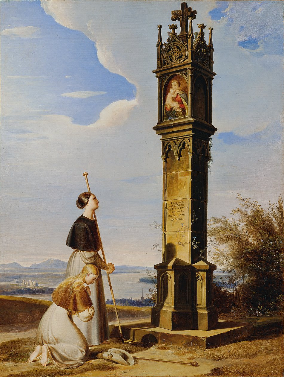 Két zarándok egy út menti szentély előtt ("Ave Maria") alkotó: Erasmus von Engert