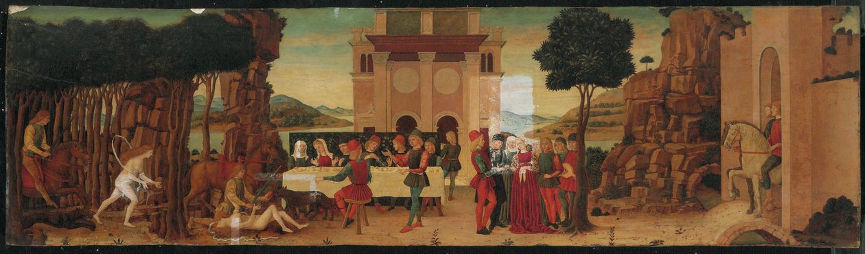 Nastagio degli Onesti története alkotó: Ercole de (circle of) Roberti