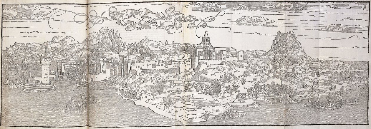 Panorámás kilátás Candiára alkotó: Erhard Reuwich