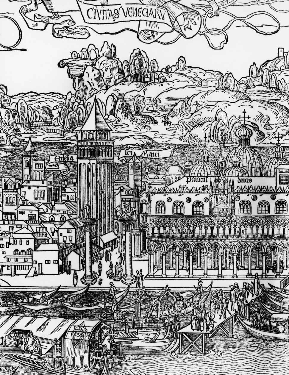 Velence, Erhard Reuwich (1455-1490) fametszete, Olaszország alkotó: Erhard Reuwich