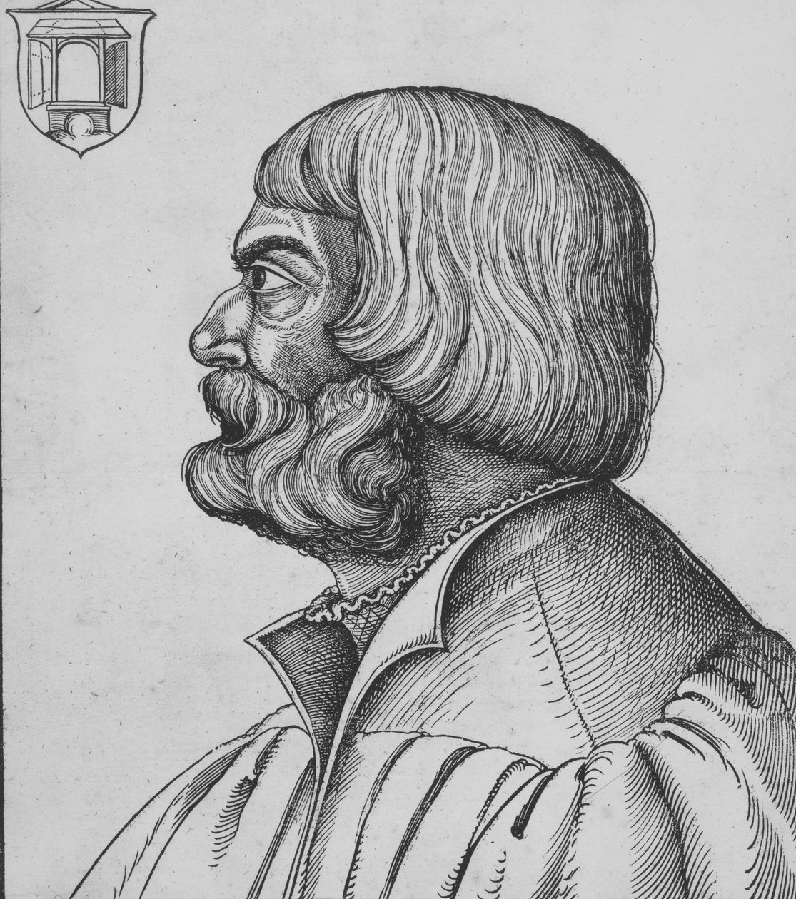 Dürer portréja, 16. század eleje. alkotó: Erhard Schon