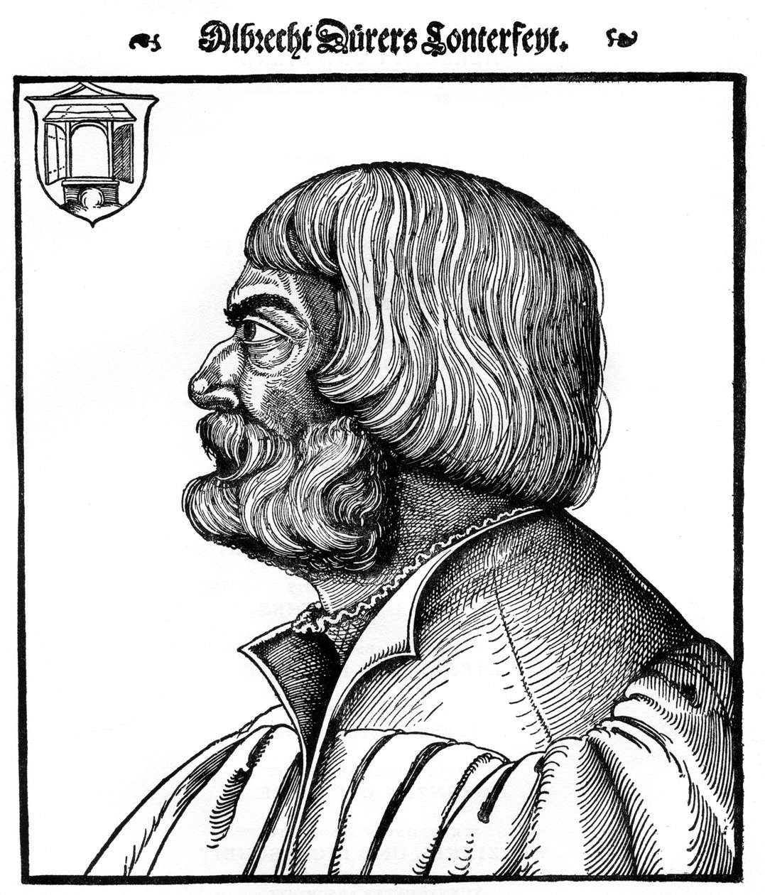 Albrecht Durer profilportréja, 1527, 1936 alkotó: Erhard Schon