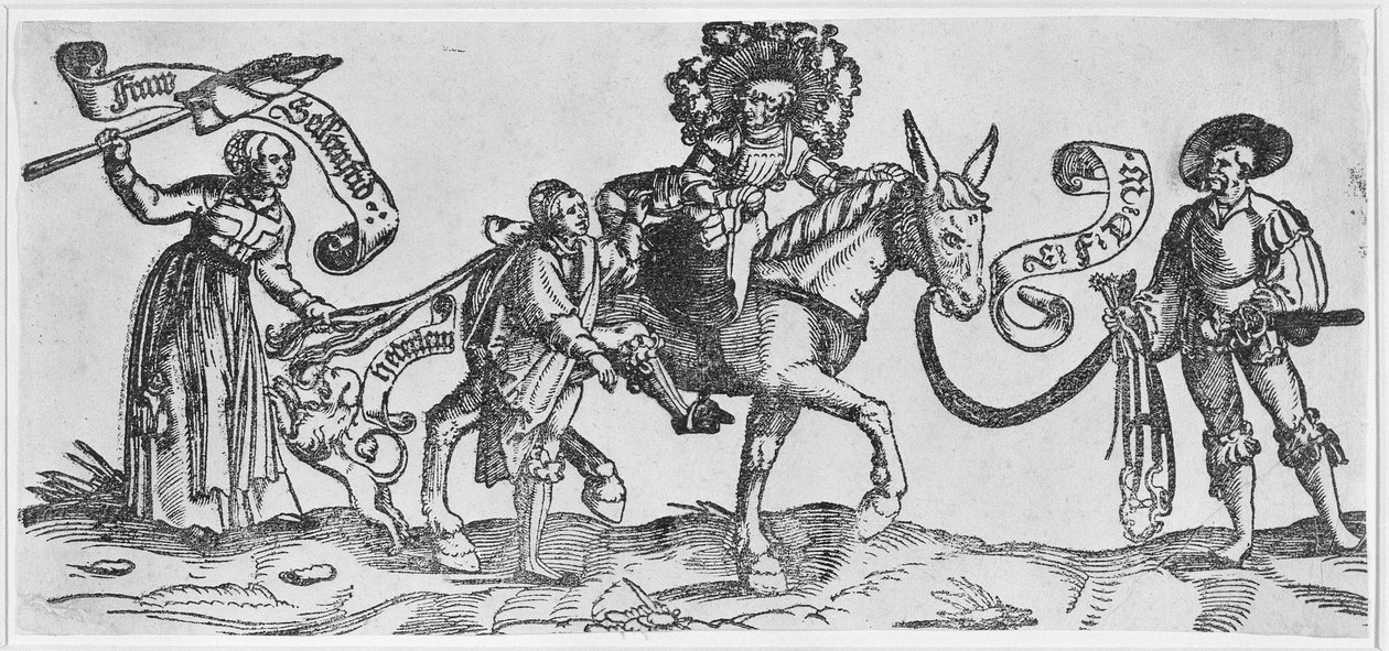 A cickány ("Frau Seltenfried") (fametszet fektetett papírra) alkotó: Erhard Schon