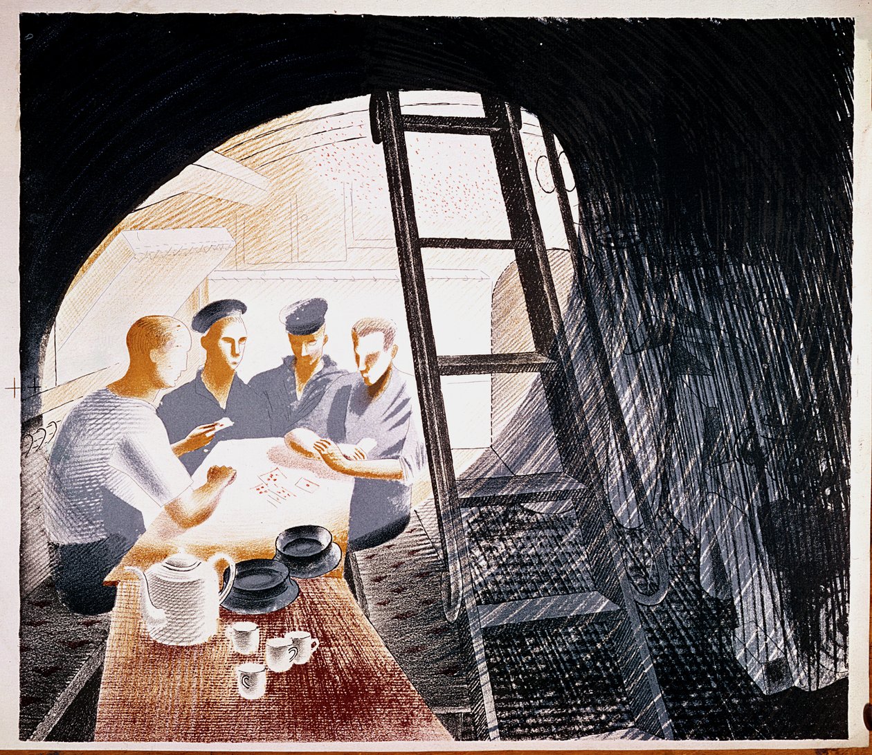 Tengerészek kártyáznak alkotó: Eric Ravilious