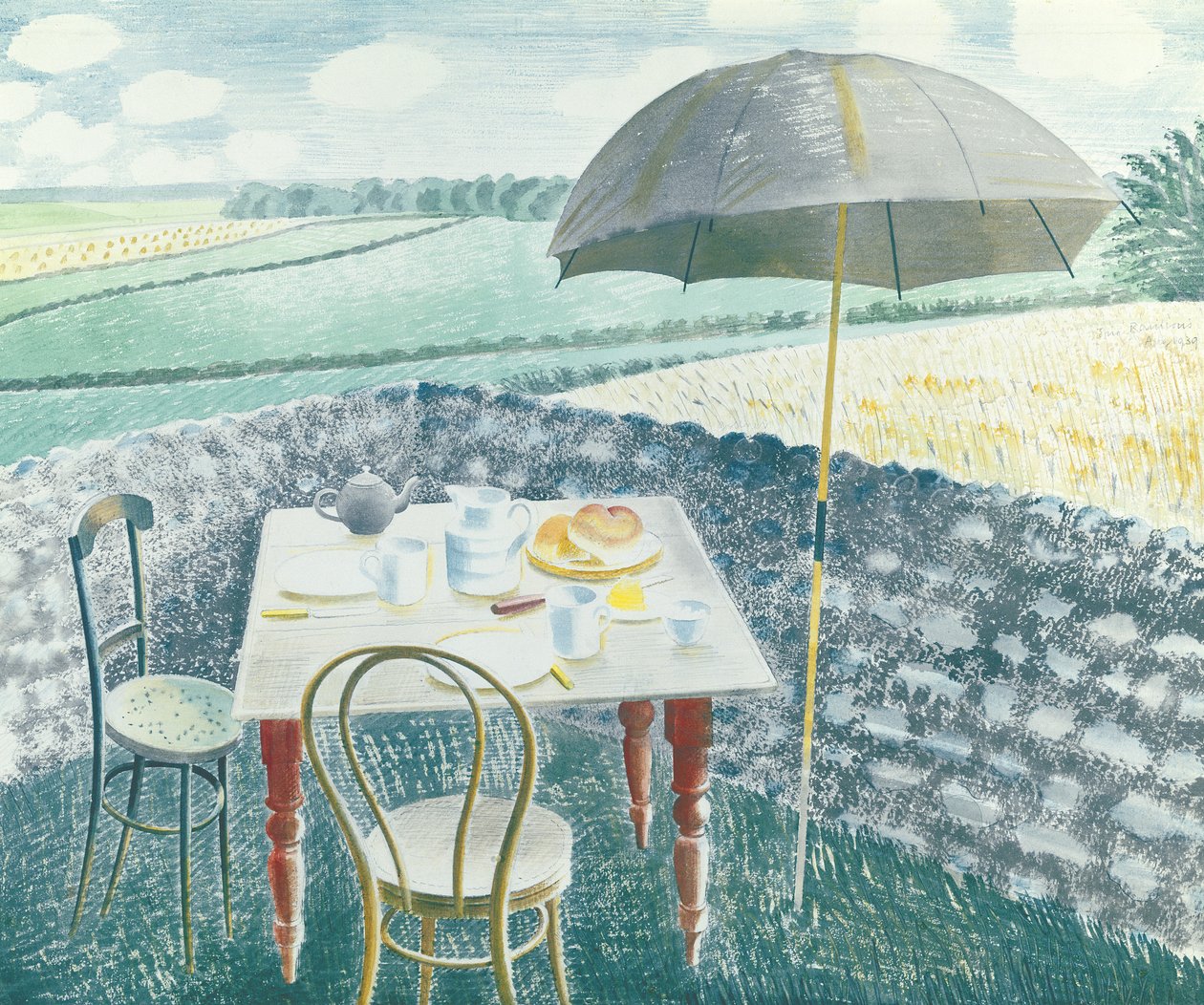Tea a Furlongsban alkotó: Eric Ravilious