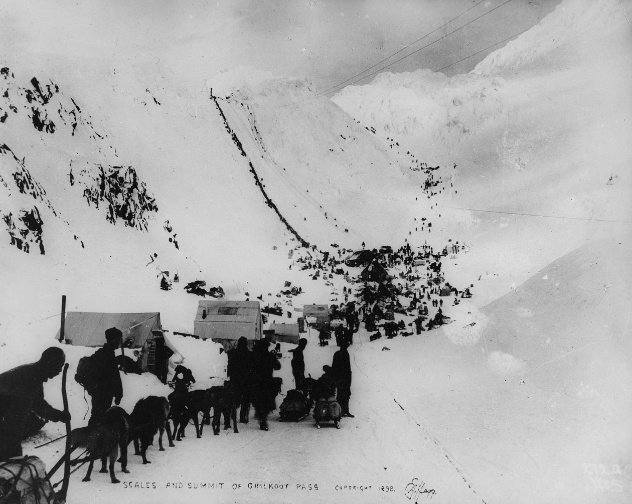 A Chilkoot Pass mérlegei és csúcsa, Murray Cromwell Morgan „One Man